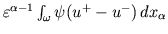 $\varepsilon^{\alpha-1} \int_\omega
\psi(u^+-u^-)
\, dx_\alpha$